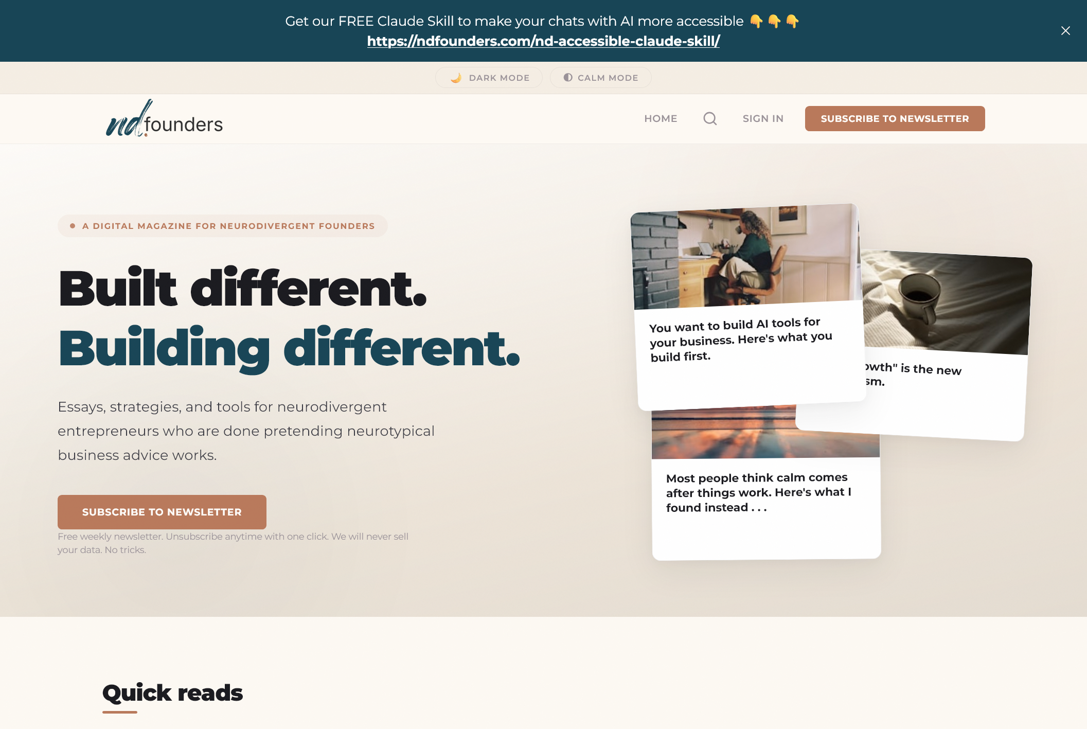 NDFounders, a magazine and subscriber platform